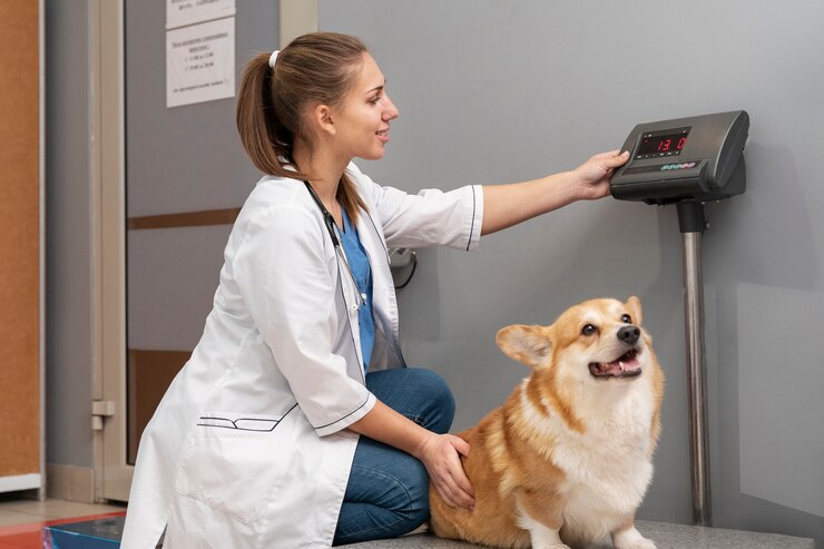 veterinarian taking care pet dog 23 2149198693
